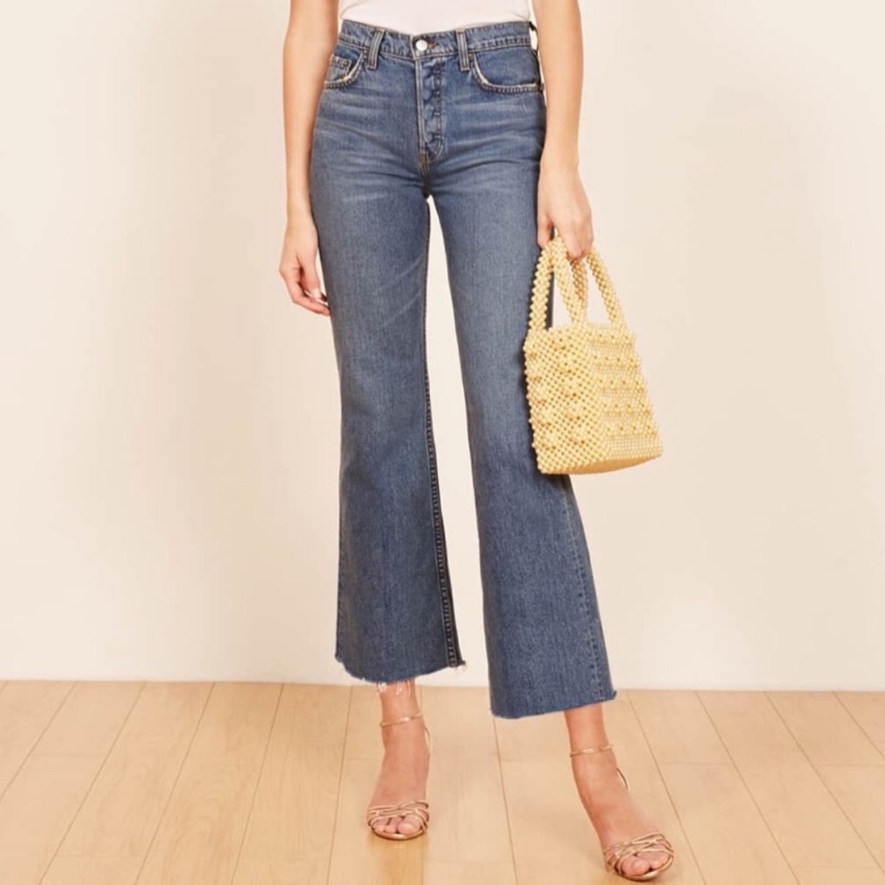 Heritage Mid Rise Crop Flare Jeans